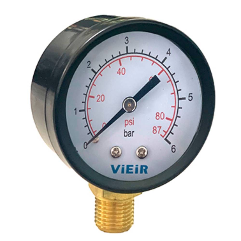 Манометр радиальный ViEiR 50 мм 6 бар 1/4 YLA6