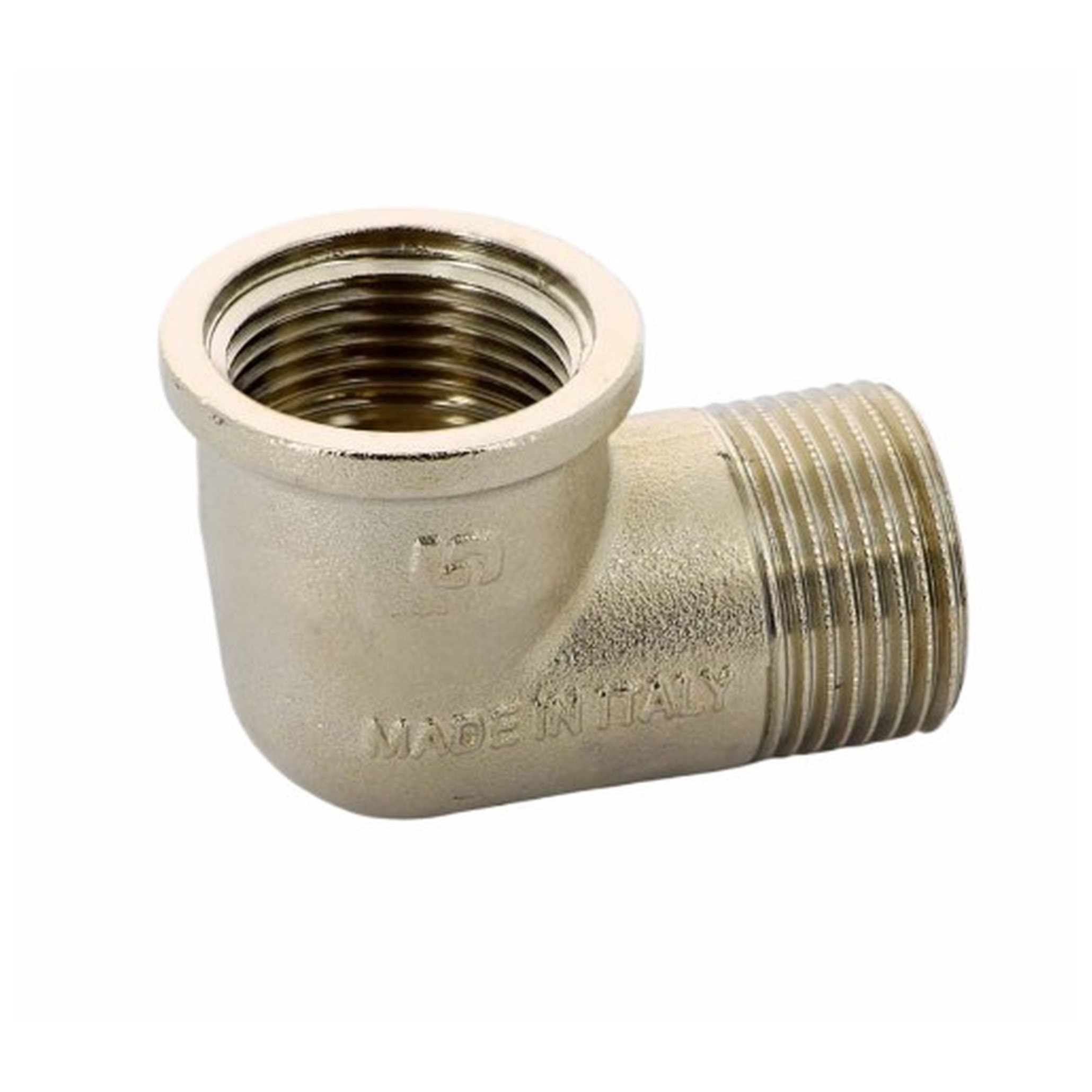 Угольник резьбовой Uni-Fitt 1 НР-ВР никелированный 1513714