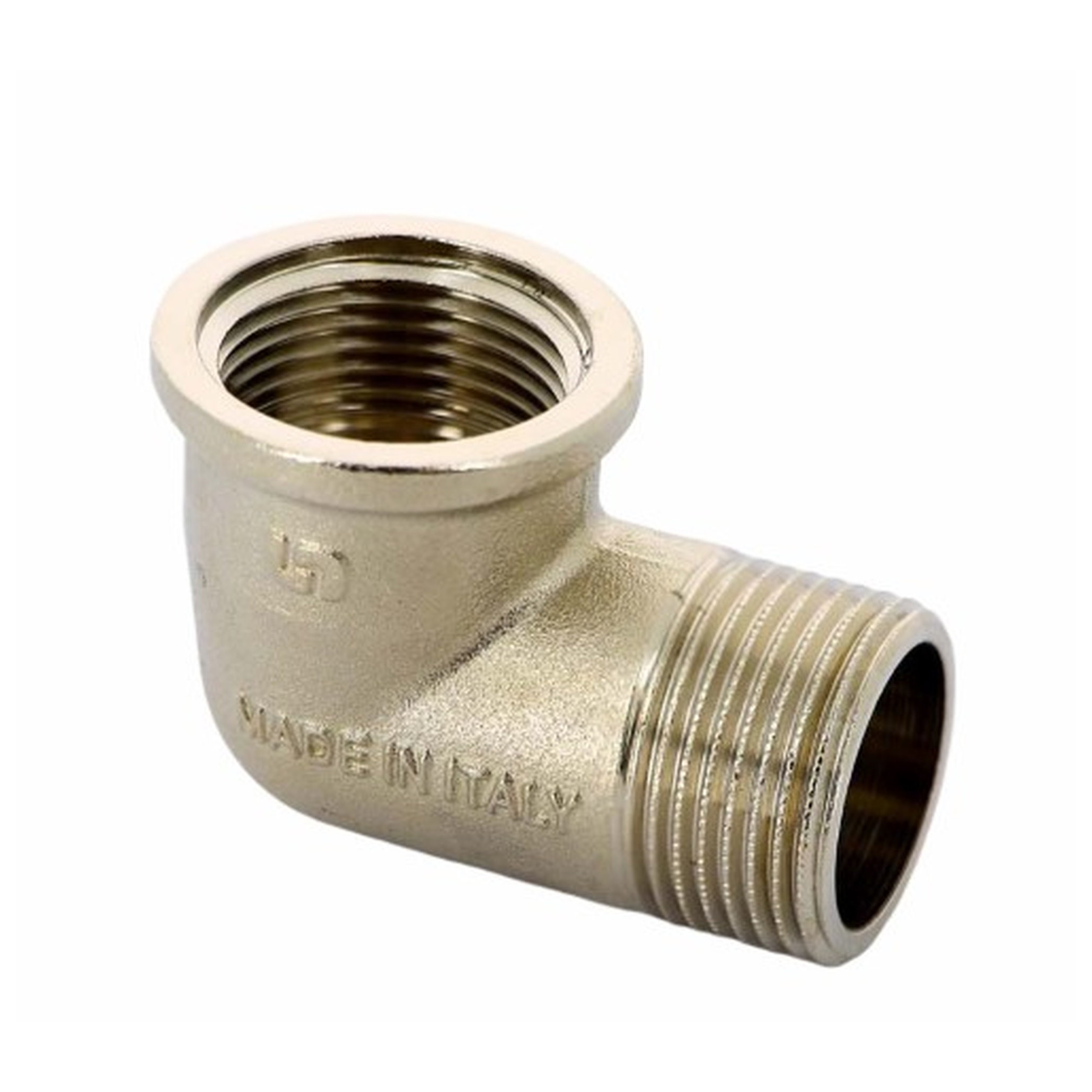 Угольник резьбовой Uni-Fitt 1 НР-ВР никелированный 1513714