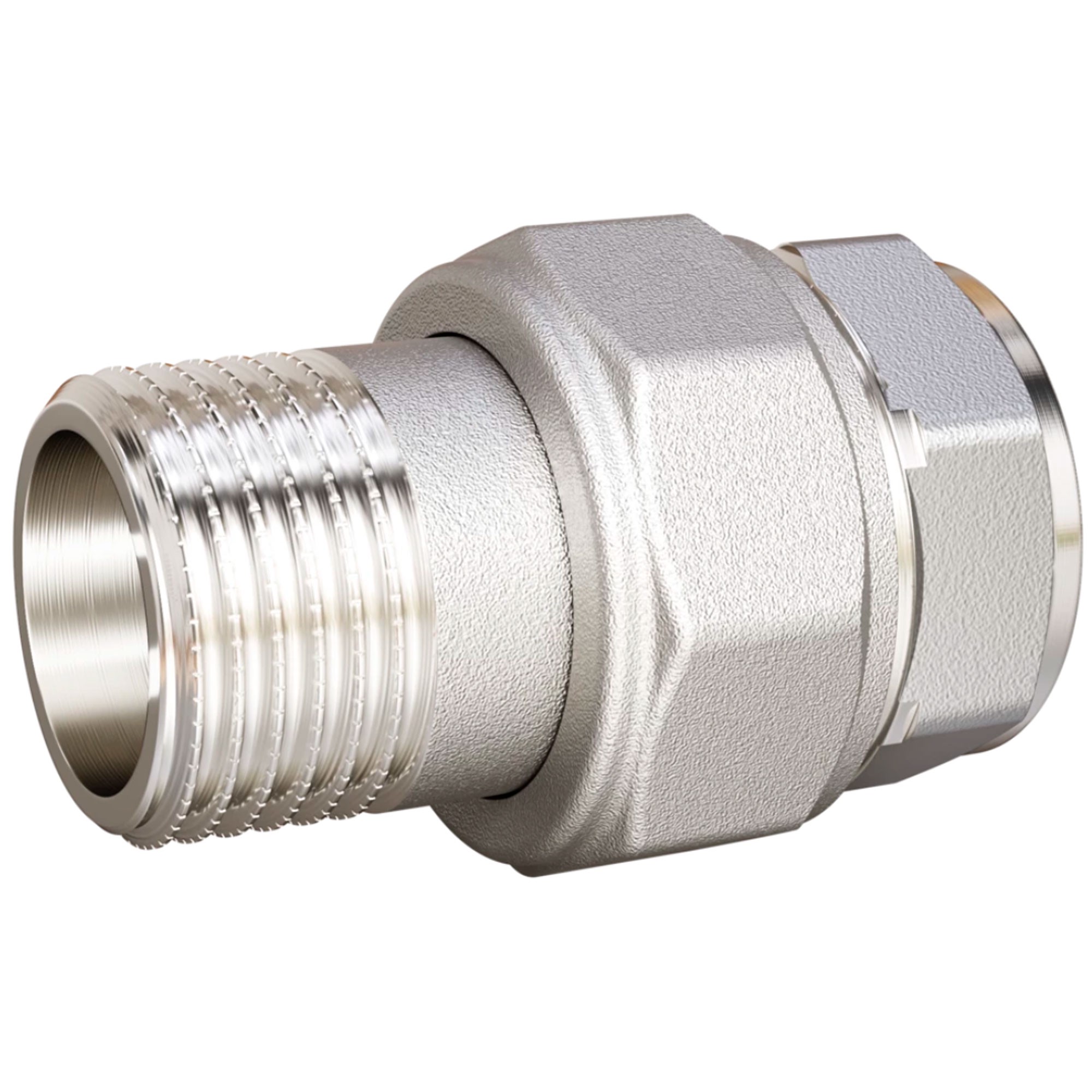 Соединение разъемное прямое LD американка DN32 вн-нр латунь никелированная LD.67.530.32