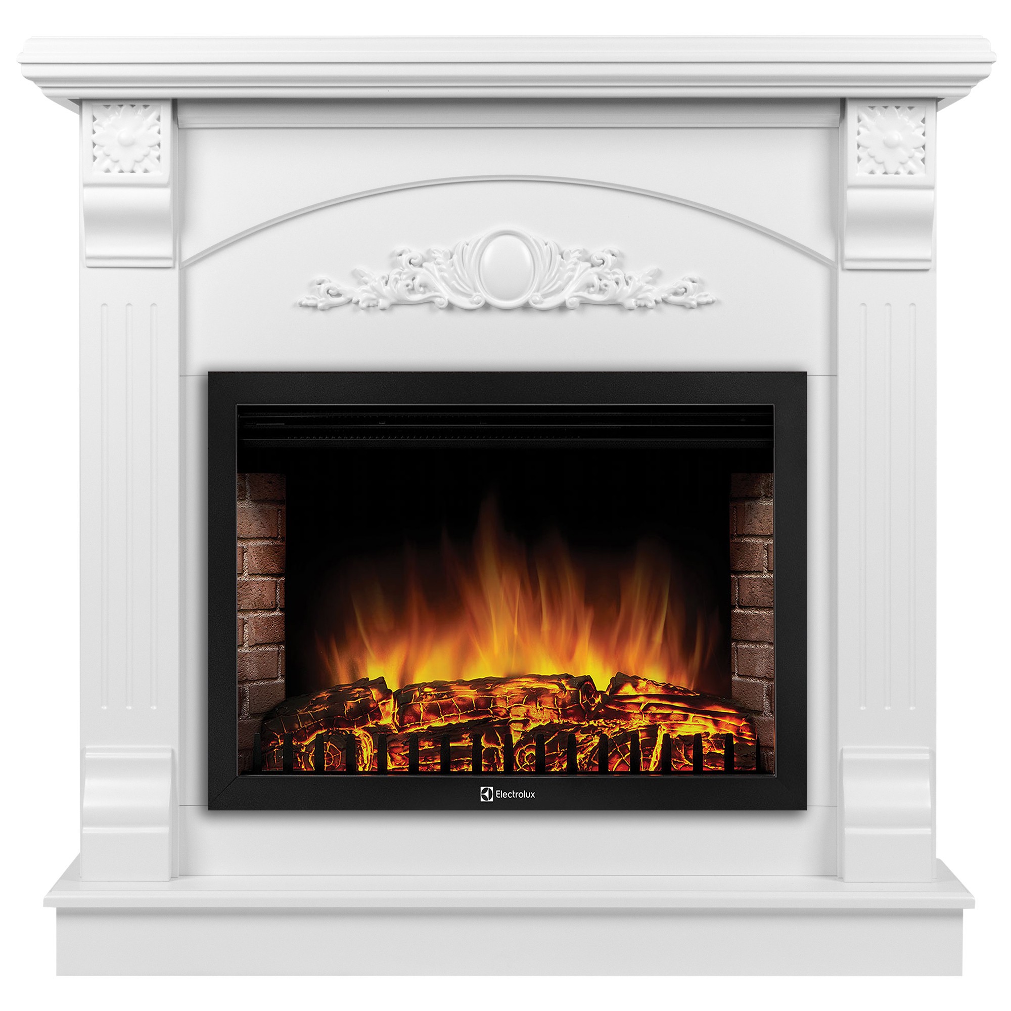 Портал для электрокамина Firelight Barocco 30 белый разборный 1728824