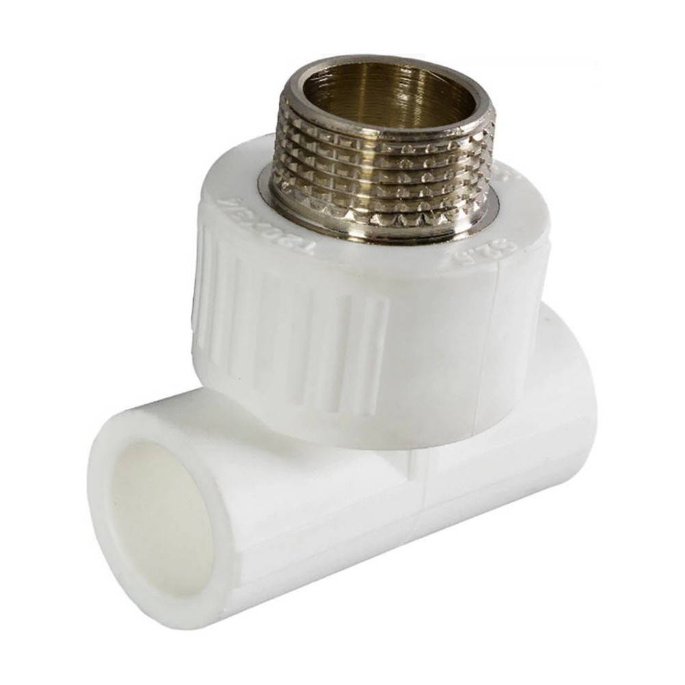 Тройник полипропиленовый РОСТерм PPR комбинированный 20х3/4х20 мм НР НС-1517236