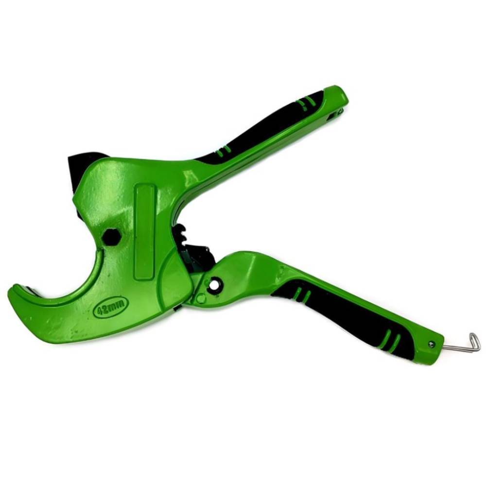 Ножницы для пластиковых труб ViEiR зеленые со съемным лезвием до 42 мм VER815