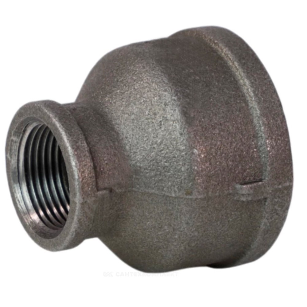 Муфта переходная FITTEX чугунная 3/4 x 1/2 дюйма ВР-ВР черная 1725958