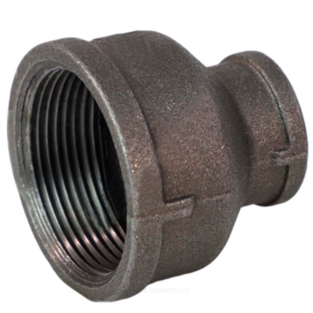 Муфта переходная FITTEX чугунная 3/4 x 1/2 дюйма ВР-ВР черная 1725958