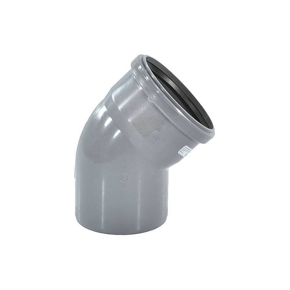 Отвод для внутренней канализации VALFEX PP-H 75 мм 45° 20102075