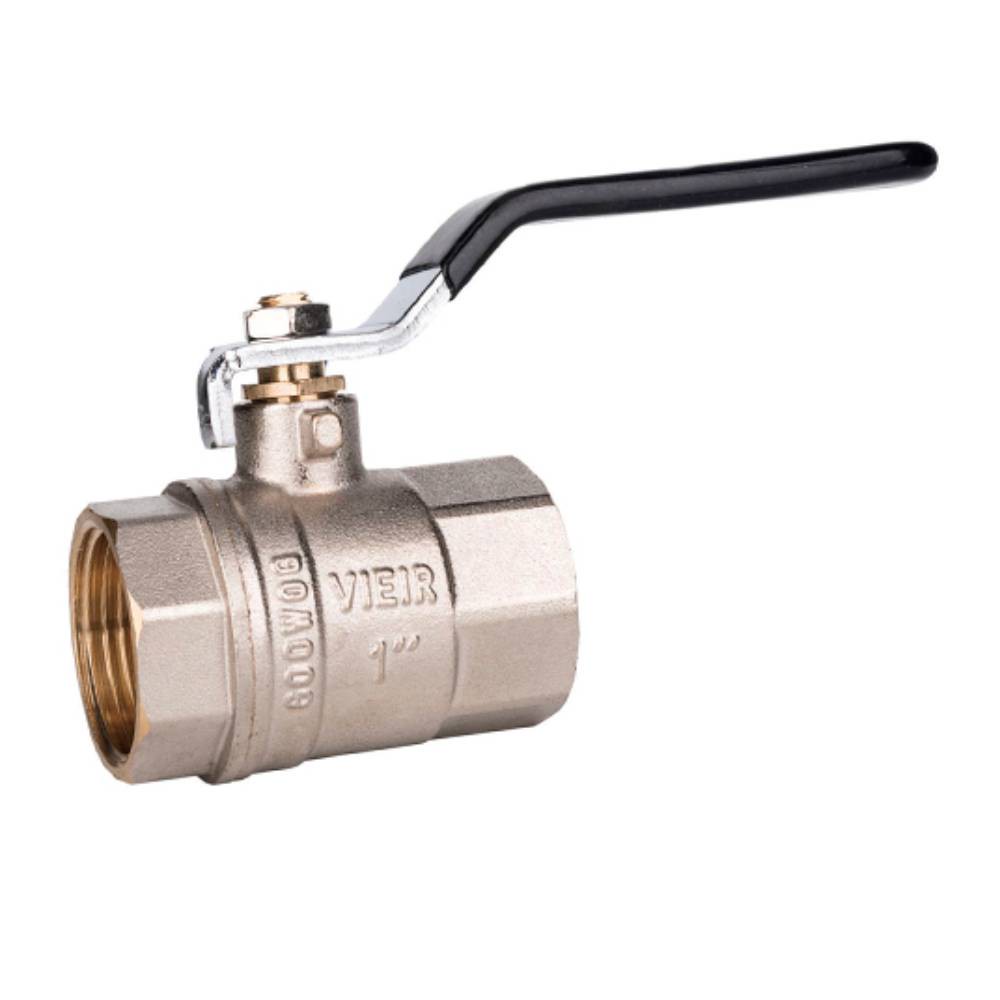 Кран шаровой ViEiR 1/2 ВВ рычаг черный VR100-11