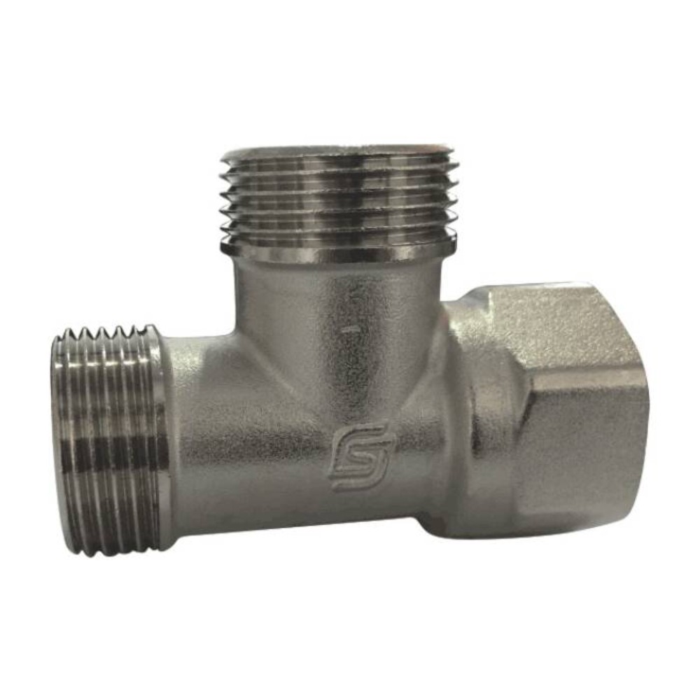 Тройник SantechSystems латунный никелированный 1/2 НР-НР-ВР НС-1726145