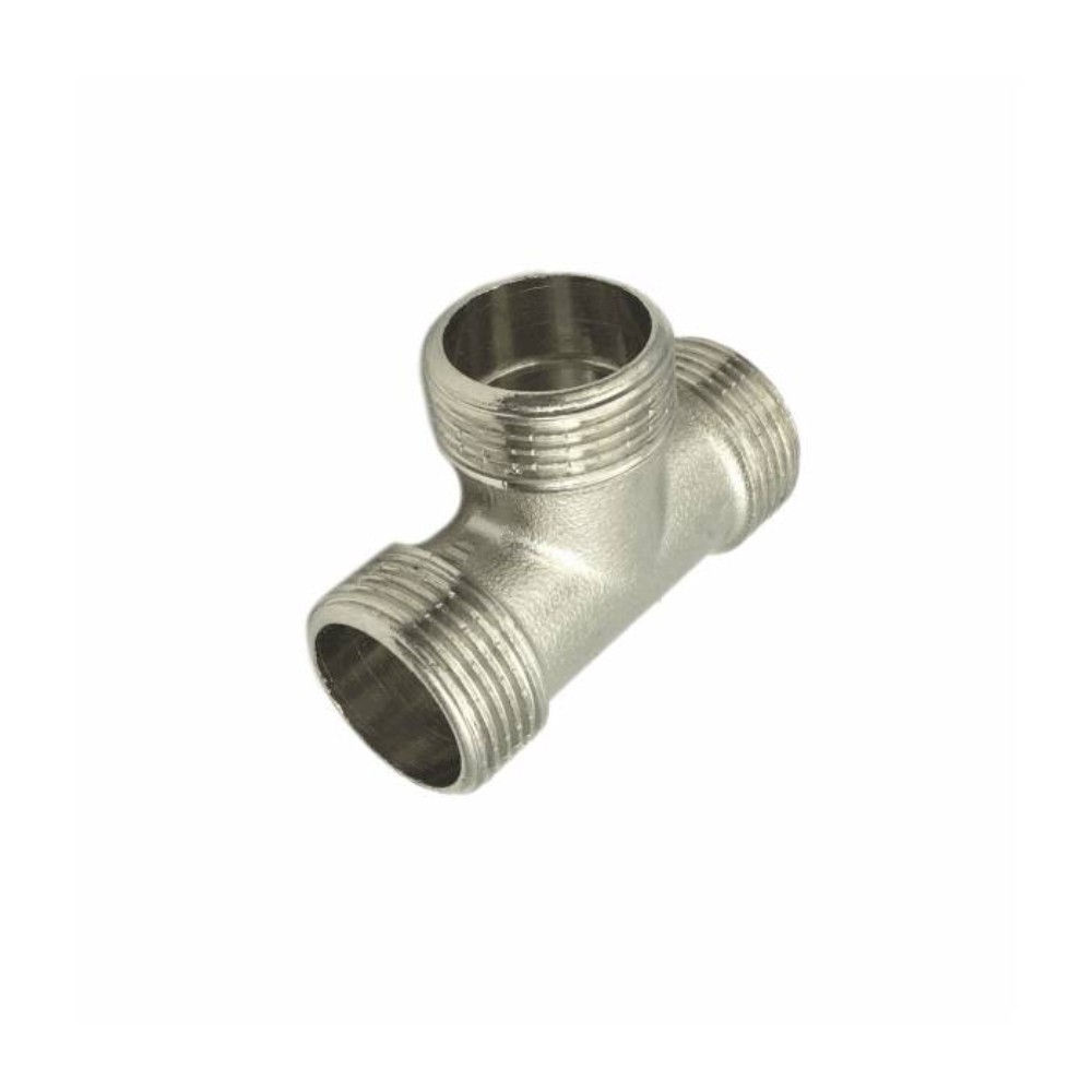 Тройник латунный SantechSystems Ду 15 1/2 никелированный р/р/р НС-1726146