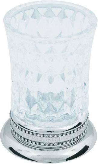 Стакан настольный Boheme Brillante 8.5х8.5х11.5 см хром 10441