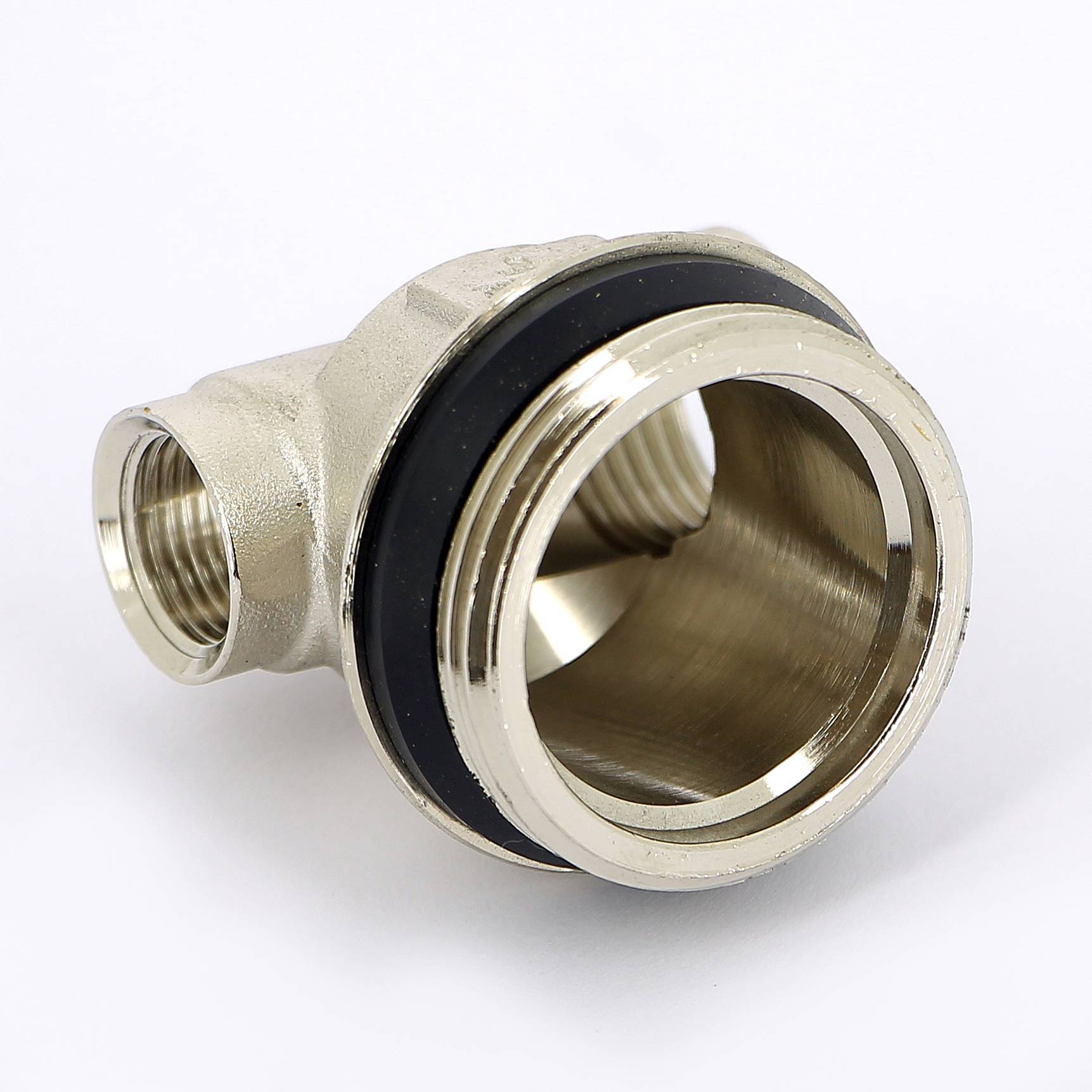 Концевик для коллектора Tiemme никелированный 1/2x1 1/4x3/8 ВНВ 1950032