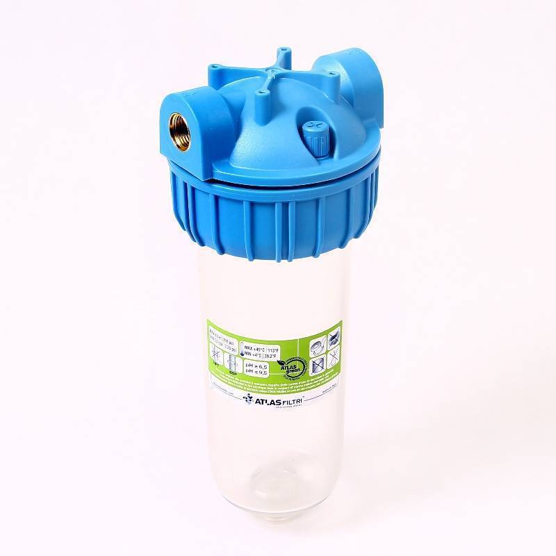 Колба фильтра Atlas Filtri Plus S 10 1/2 3P с дренажным краном BX RA111T123