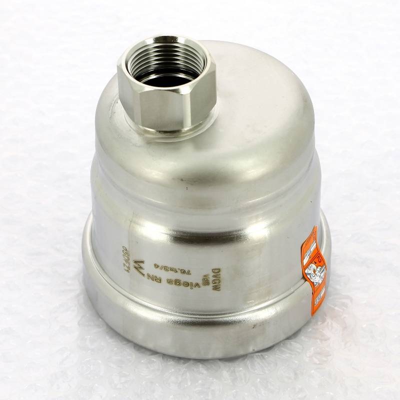 Заглушка Viega Sanpress Inox XL 76.1x3/4 нержавеющая сталь с отверстием ВР 557874