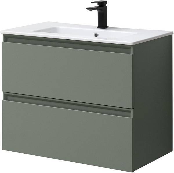 Тумба под раковину Allen Brau Eclipse 80 см зеленый/серый 1.E1002.CGM