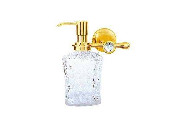 Дозатор для жидкого мыла подвесной Boheme Chiaro золото 10515