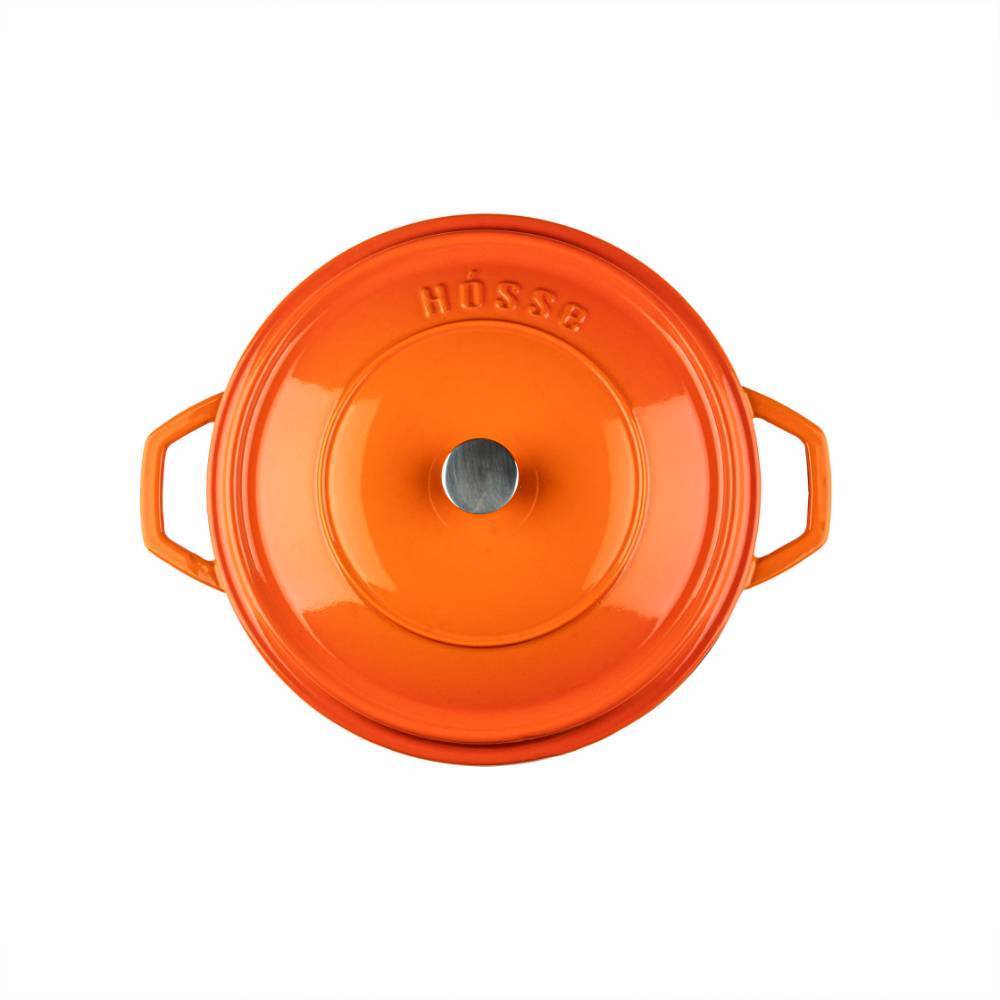 Кастрюля низкая Hascevher Y KT 28 см оранжевая A896528