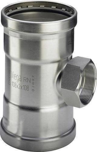 Тройник пресс Sanpress Inox XL Viega нержавеющая сталь 108х3/4х108 мм ВР 482909