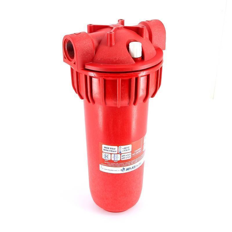 Корпус фильтра для горячей воды Atlas Filtri PLUS HOT 10 3/4 дюйма 3P SX BX ZA111P064