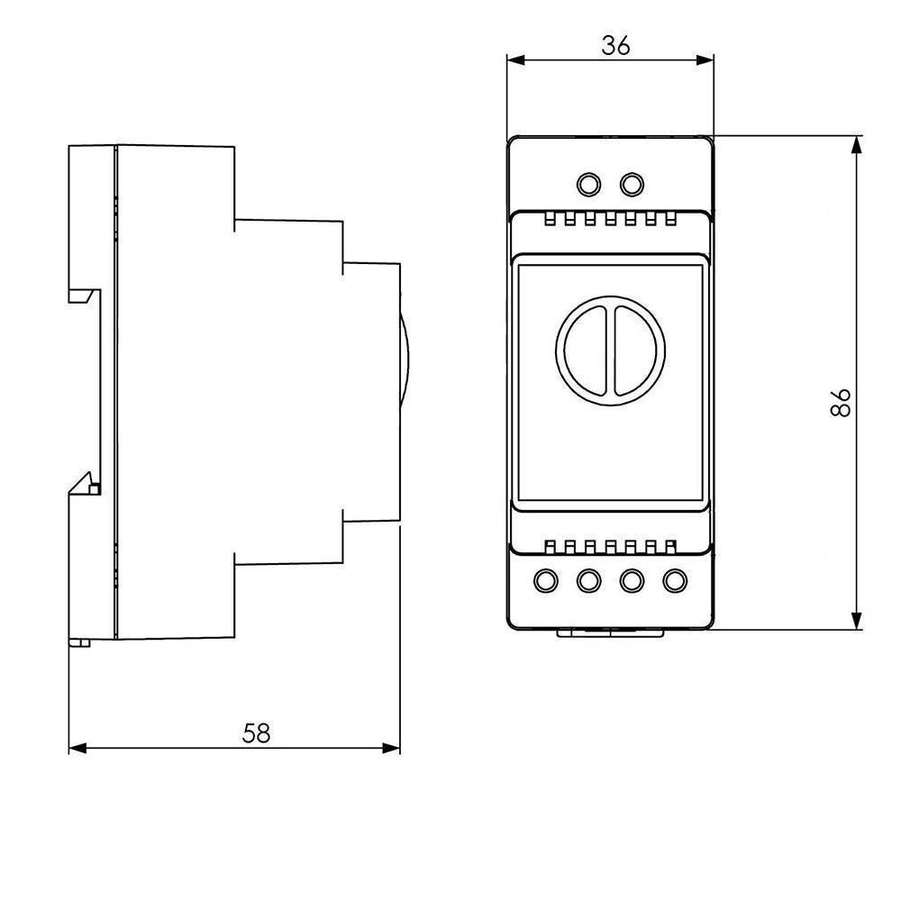 Терморегулятор электромеханический Energy TK05 на DIN-рейку TK05