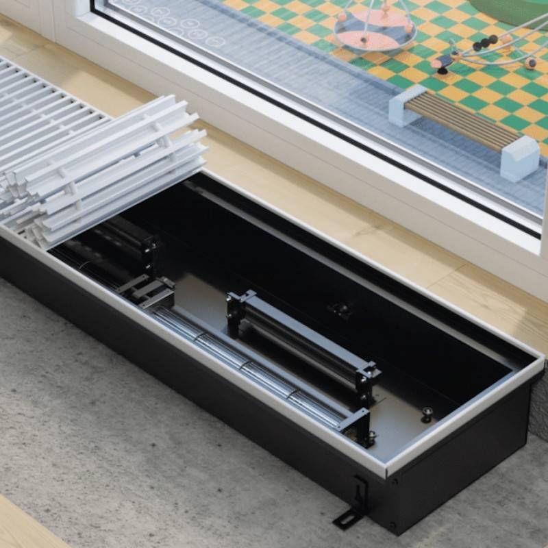 Конвектор внутрипольный электрический Vitron ВКВЭ с вентилятором 80x260x900 мм 2-трубный ВКВЭ.80.260.900.2ТР