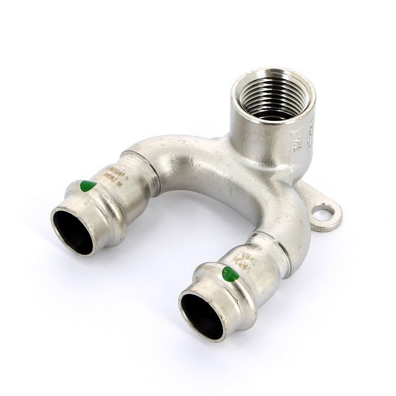 Водорозетка пресс-В проходная Viega Sanpress Inox 15x1/2 693718