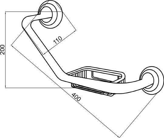 Поручень с мыльницей Boheme Imperiale подвесной золото 10422