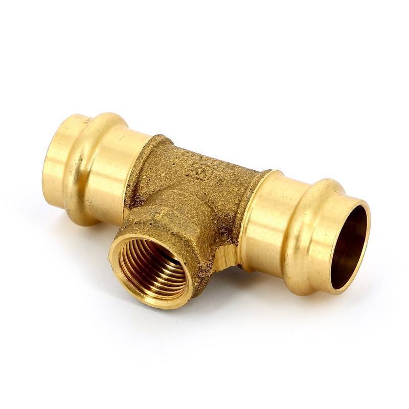 Тройник пресс-В IBP B-Press 22x1/2x22 мм бронза P4130G02204022