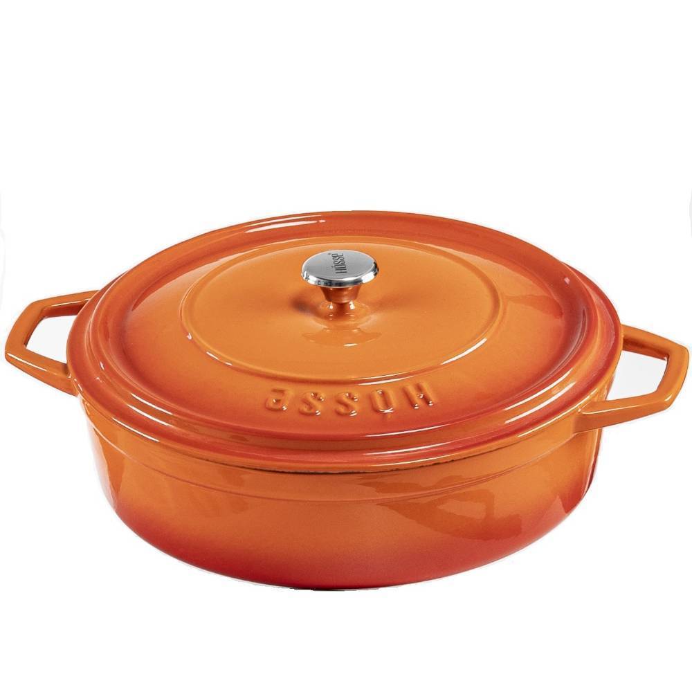 Кастрюля низкая Hascevher Y KT 28 см оранжевая A896528