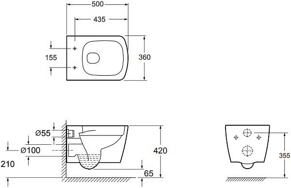 Чаша подвесного унитаза Allen Brau Liberty белый 4.33004.20