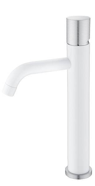 Смеситель для раковины высокий Boheme Stick White Touch Chrome 122-WCR.2