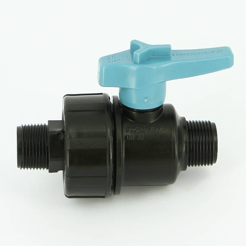 Кран для труб ПНД Unidelta 3/4 НН полипропилен PP-B 1074003003001