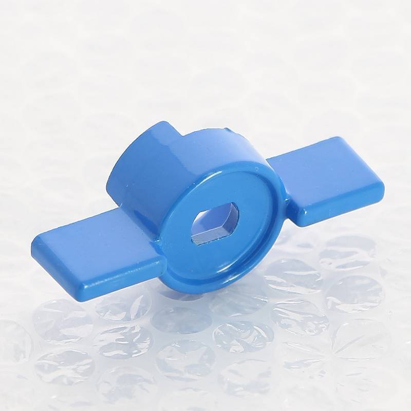 Ручка-бабочка для шарового крана Uni-Fitt с накидной гайкой 3/4-1 синяя 129V4100