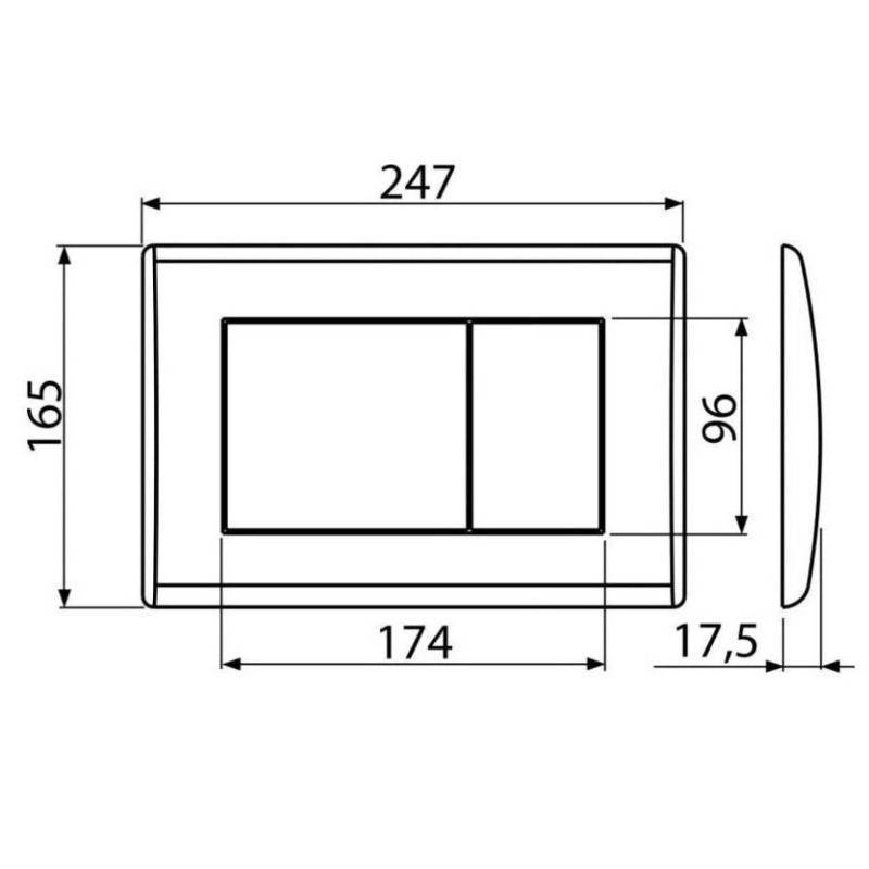 Кнопка смыва Alcaplast M278 черный матовый M278