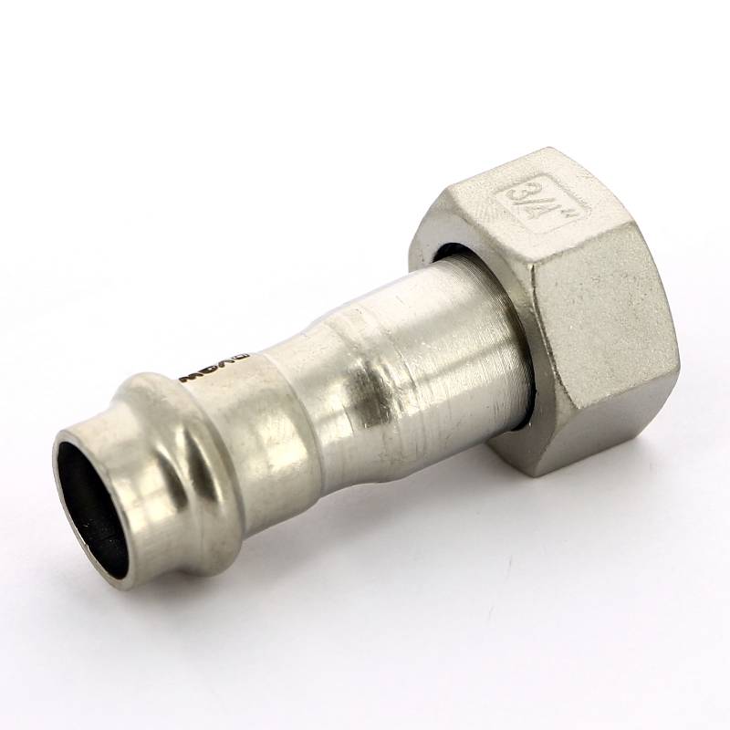 Муфта пресс IBP >B< Press Inox нержавеющая сталь с накидной гайкой 15x3/4 PS4355 0150600