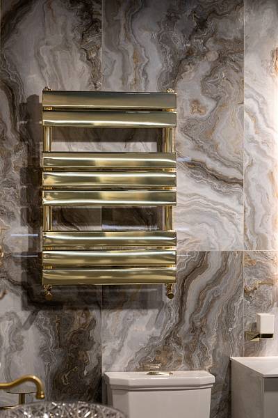 Полотенцесушитель электрический Boheme Venturo 50х9.5х89.8 см золото 721-G