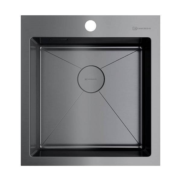 Кухонная мойка Omoikiri Akisame 46-GM нержавеющая сталь 46x51 см вороненая сталь 4973095
