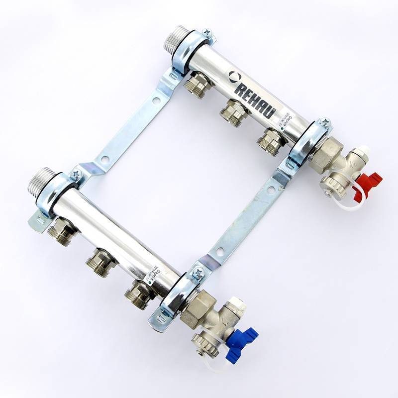 Коллекторная группа REHAU HLV 1 x 3/4 3 выхода с воздухоотводчиком 110204