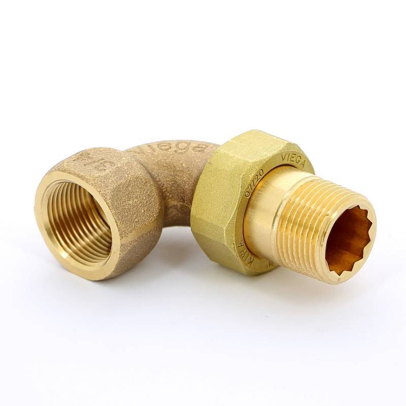 Разъемное соединение Viega 3/4 НВ угловое бронза с плоской прокладкой 348670