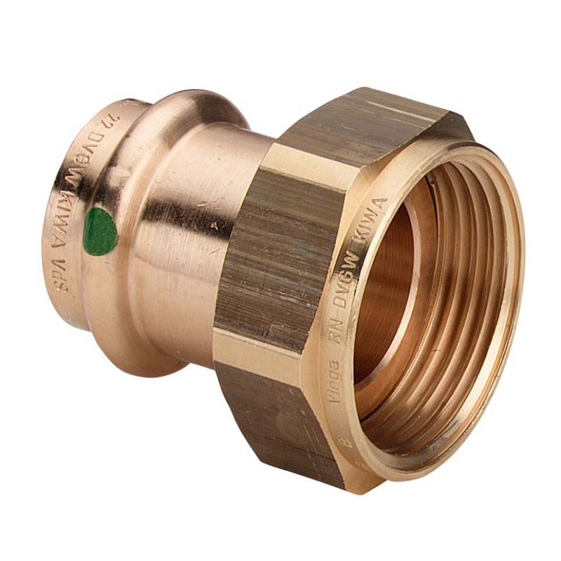 Муфта пресс с накидной гайкой Viega Sanpress 22x3/4 бронза 351502