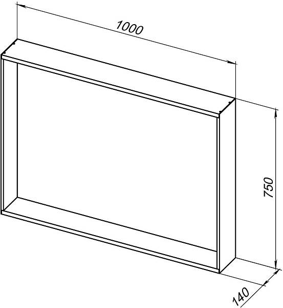 Зеркало Allen Brau Reality 100 см черный 1.32020.BB