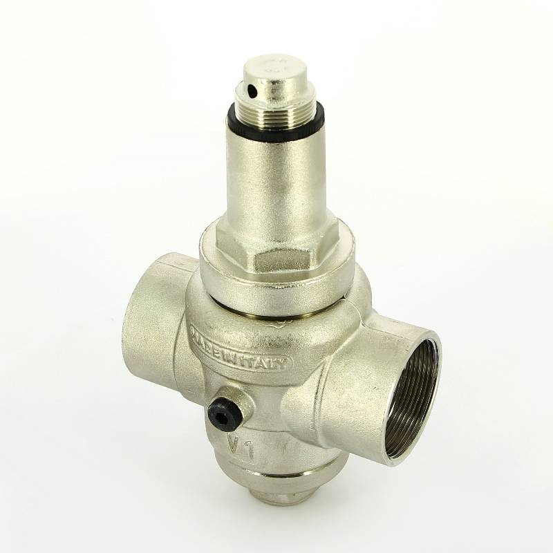 Редуктор давления UNI-FITT 204N ВВ никелированный с отверстием под аксиальный манометр 2 204N7140