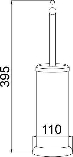 Ершик для унитаза напольный Boheme Brillante хром 10452