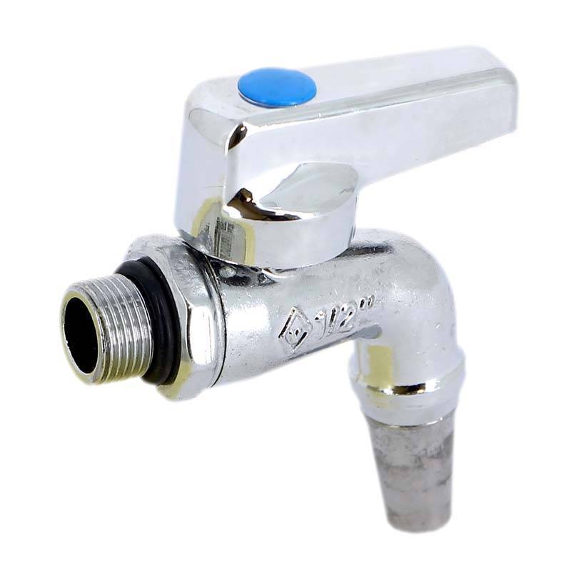 Кран шаровой садовый Bugatti ALASKA Н-штуцер 3/8 ручка-флажок 06810004