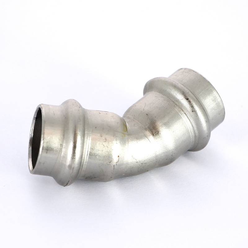 Угольник пресс 45° Viega Sanpress Inox 18 мм нержавеющая сталь 435783