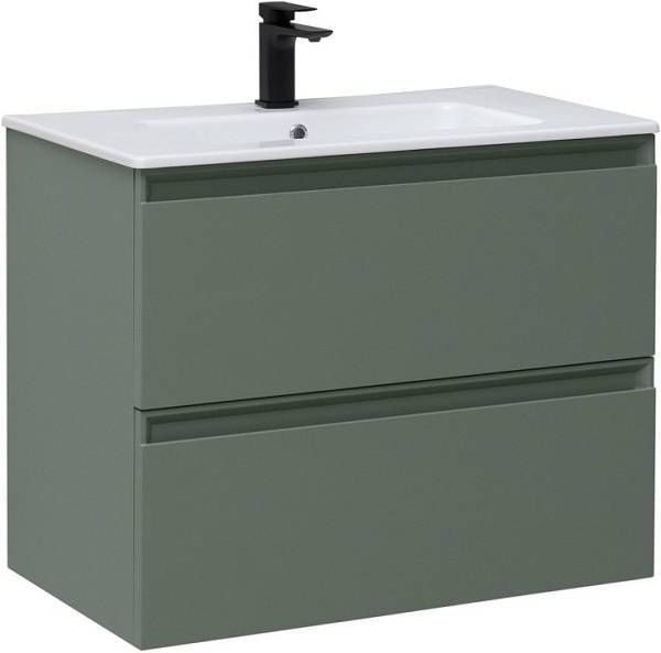 Тумба под раковину Allen Brau Eclipse 80 см зеленый/серый 1.E1002.CGM