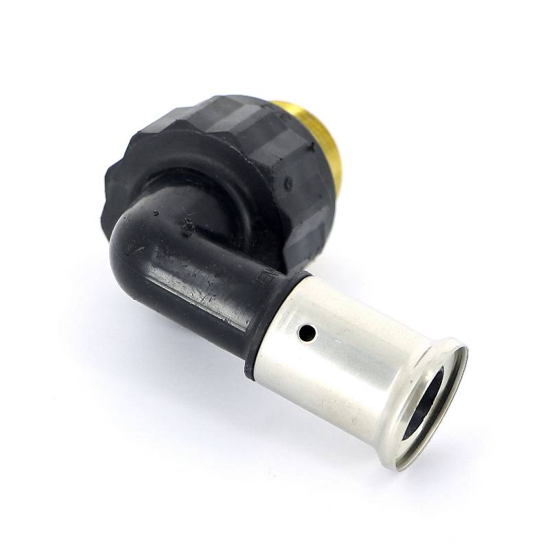 Угольник 90° пресс с наружной резьбой HENCO PVDF 20x3/4 5PK-2005