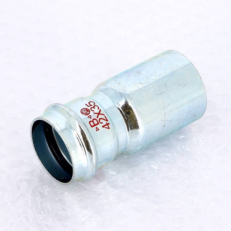 Муфта-вставка пресс IBP 42х35 мм редукционная оцинкованная сталь PC5243 0423500