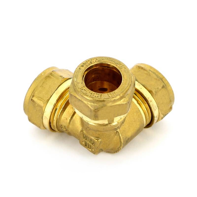 Тройник обжимной трехплоскостной Tiemme 15 мм 1000158