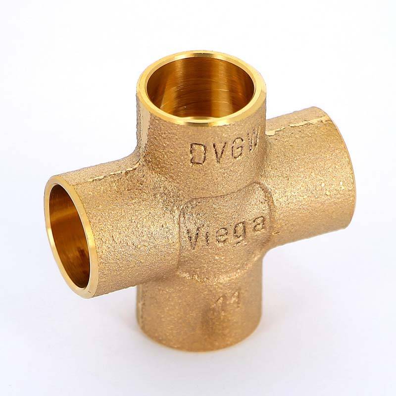 Крестовина под пайку Viega 18 мм медная 134464