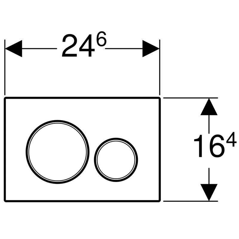 Клавиша смыва Geberit Sigma20 двойной смыв черный матовый лак/хром 115.882.14.1